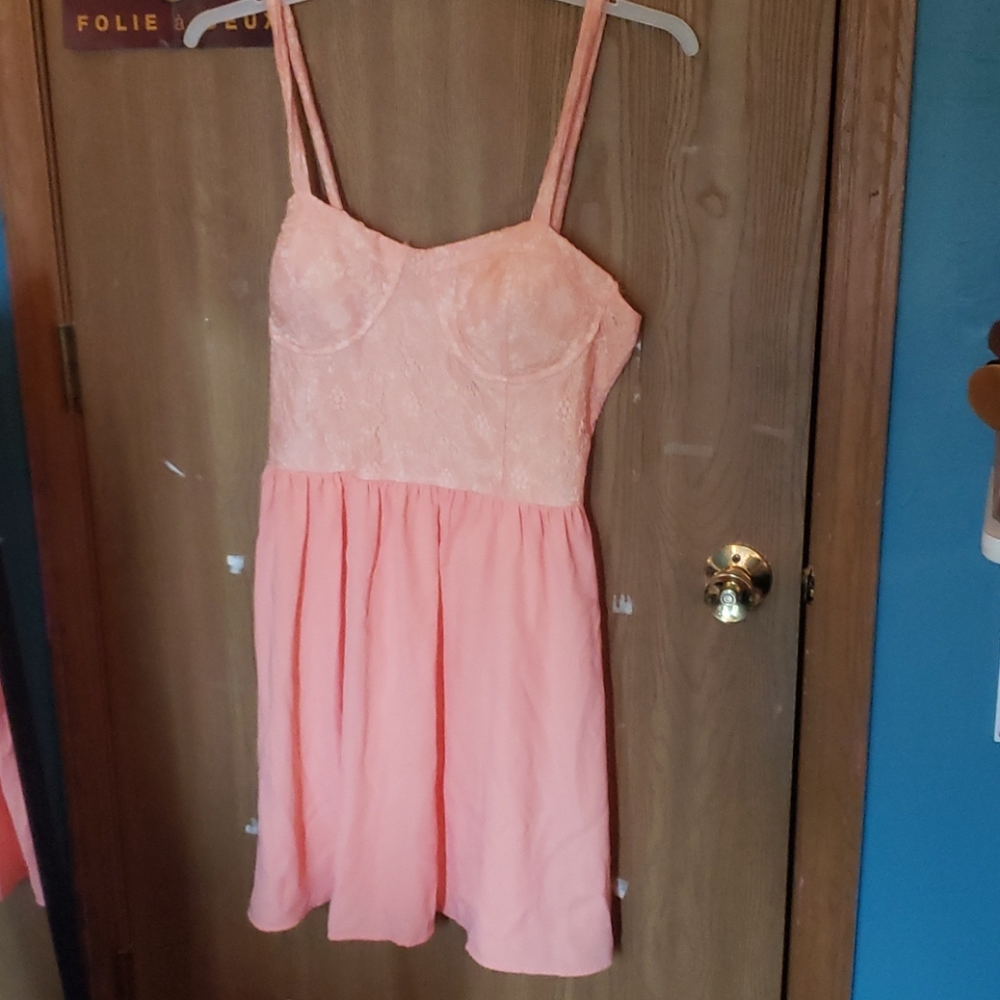 Peach flowy dress